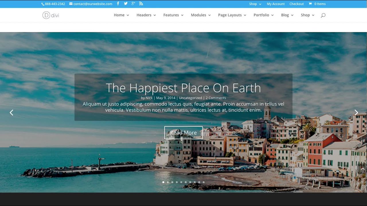 The Divi Builder Post Slider Module