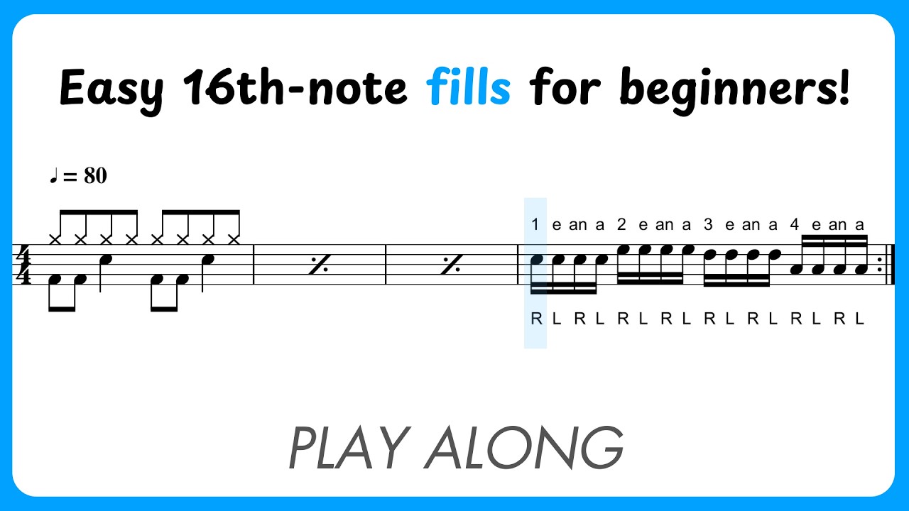 Lesson 17: Sixteenth-Note Fills | 50 Drum Lessons For Beginners