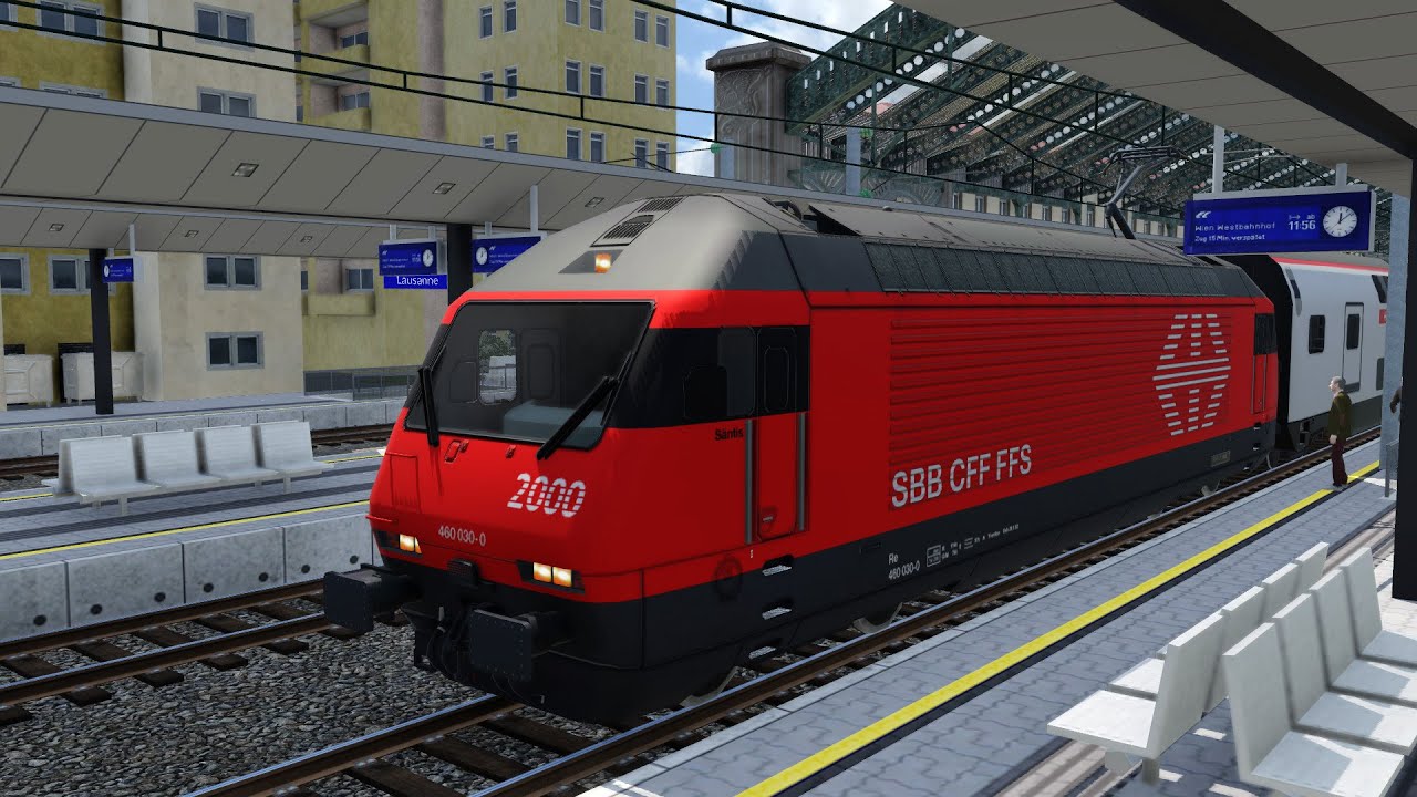 Transport Fever 2 : Cab ride en InterCity à 200 km/h de Lausanne à Sion !