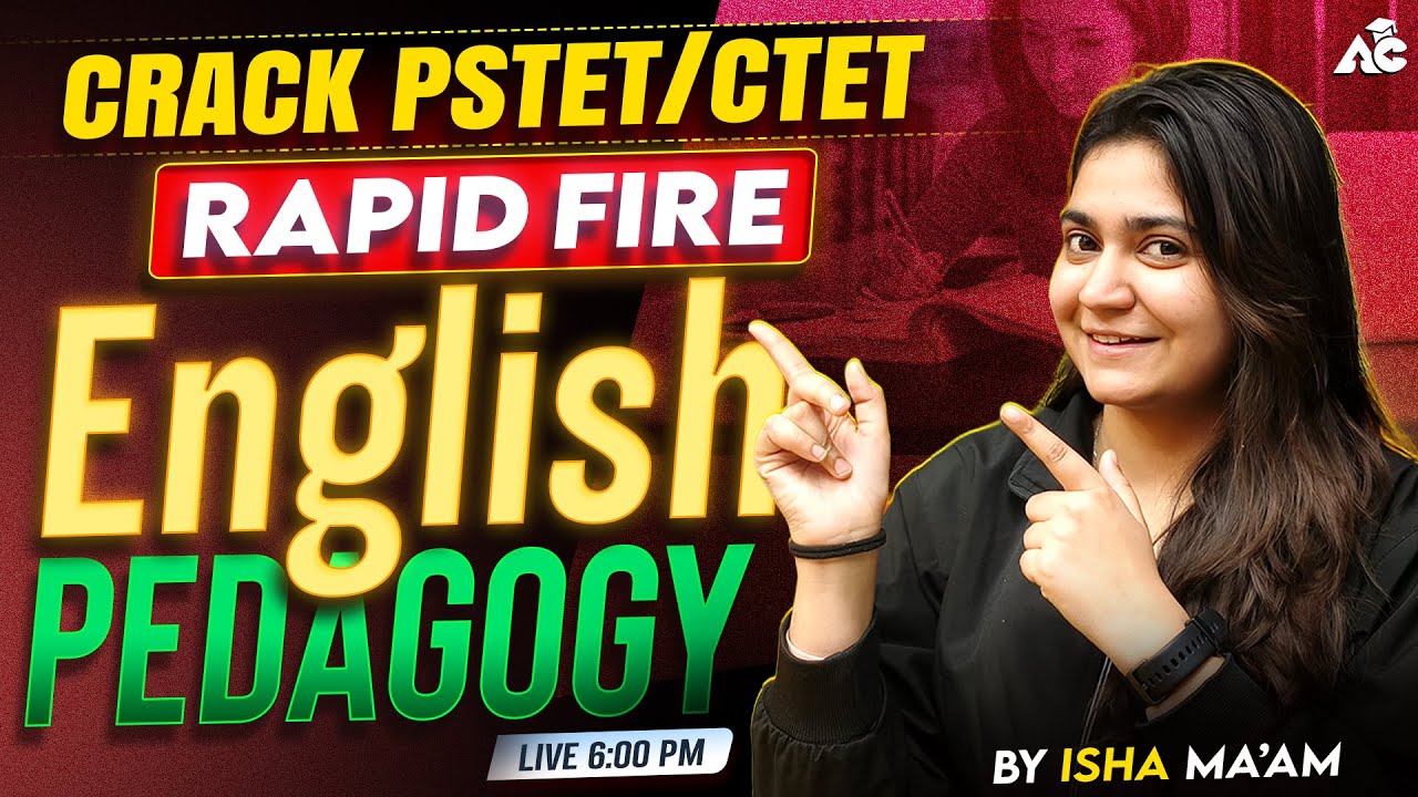 PSTET\CTET Exam Preparation 2026 | English Pedagogy For PSTET\CTET | English By Isha Ma'am