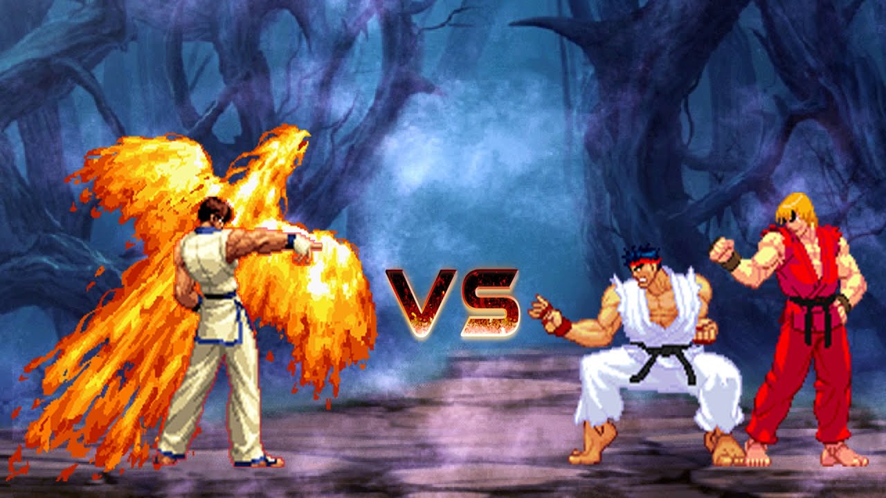 [KOF Mugen] Kim 98 Vs Shin Ryu & Ken