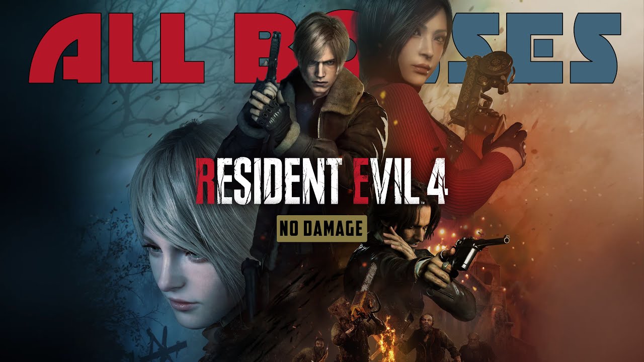 Resident Evil 4 Remake: All Bosses No Damage / All Boss Fights & Endings (Professional & 4K 60fps)