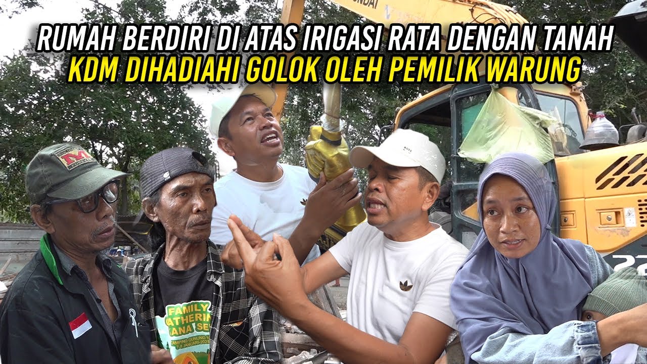 RUMAH BERDIRI DI ATAS IRIGASI RATA DENGAN TANAH | KDM DIHADIAHI G0L0K OLEH PEMILIK WARUNG