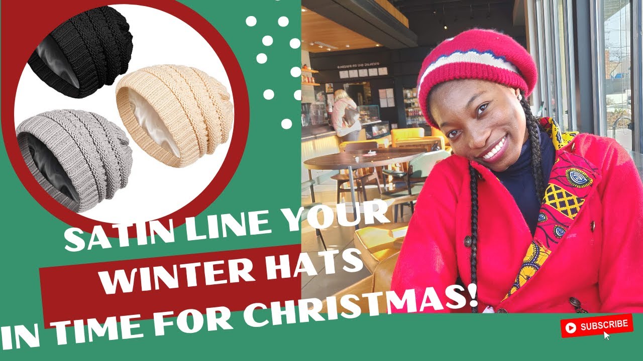 HOW TO ADD SATING LINING TO YOUR CHRISTMAS WINTER HATS AND BEANIES !- YELE STITCHES TUTORIAL