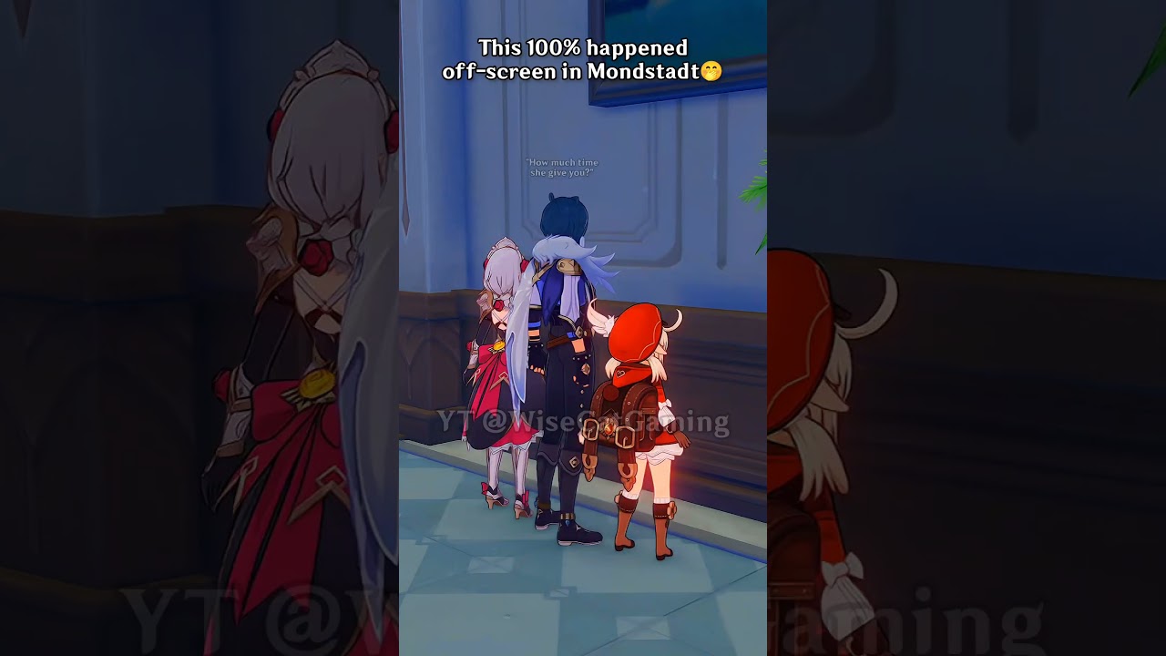 Yep, definitely canon🤭 #genshinimpact #shorts #Klee #Jean #Kaeya #Noelle #Venti #Albedo #sucrose