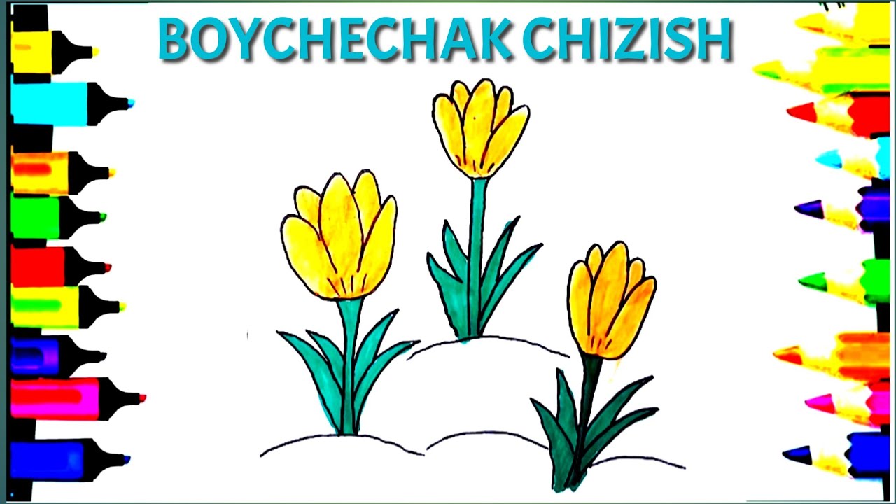 Boychechak chizish/Atigi 5 daqiqada bahor ramzi! 🌸
