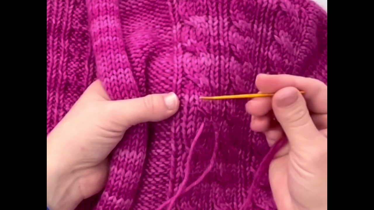 Fixing a Missing Cable on a Finished Knit with Duplicate Stitch
