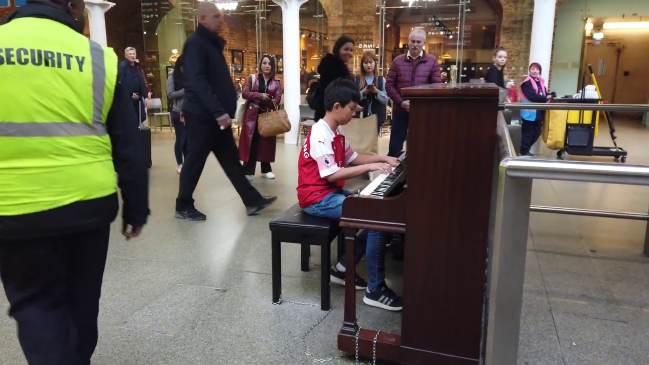 See You Again Piano Cover at St Pancras International Cole Lam 12 Years Old