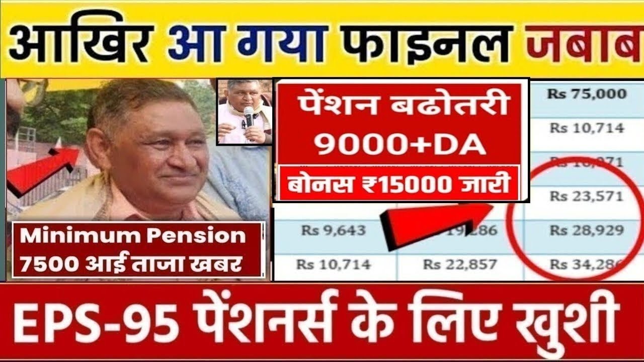 Big news for pensioners | EPFO, EPS Pension Update Today | eps 95 latest news today | EPS 95 Pension