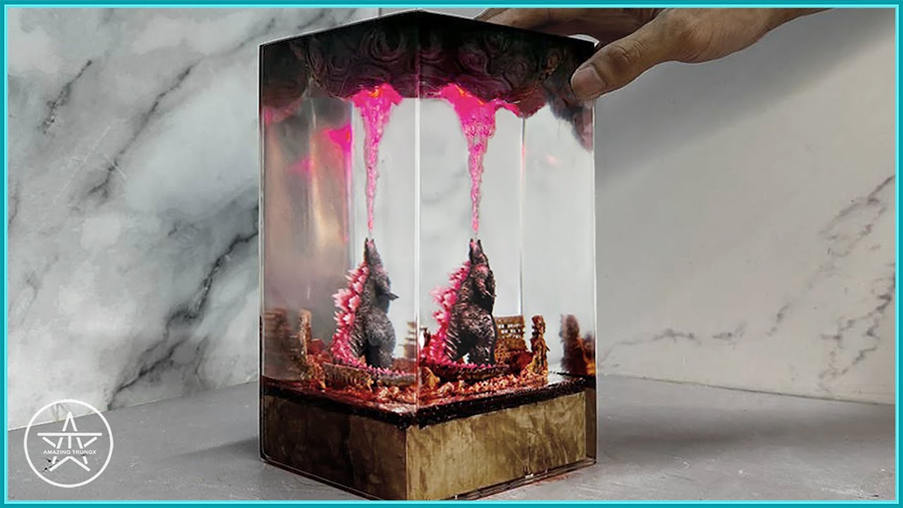 The #GODZILLA Diorama of Realistic Colosseum Ruins /Resin Art /Polymer Clay