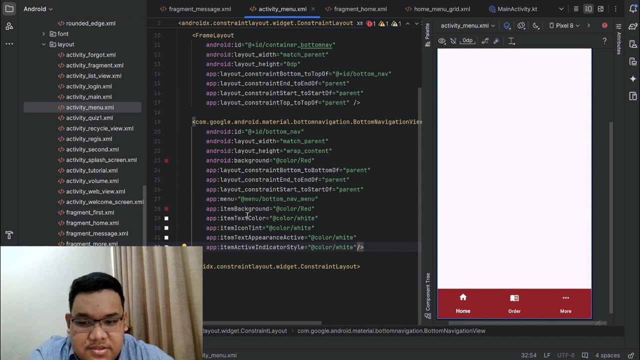 Penggunaan BottomNav, AutoSlider, GridLayout, dan Horizontal Recycler View | Part-9 | Android Studio