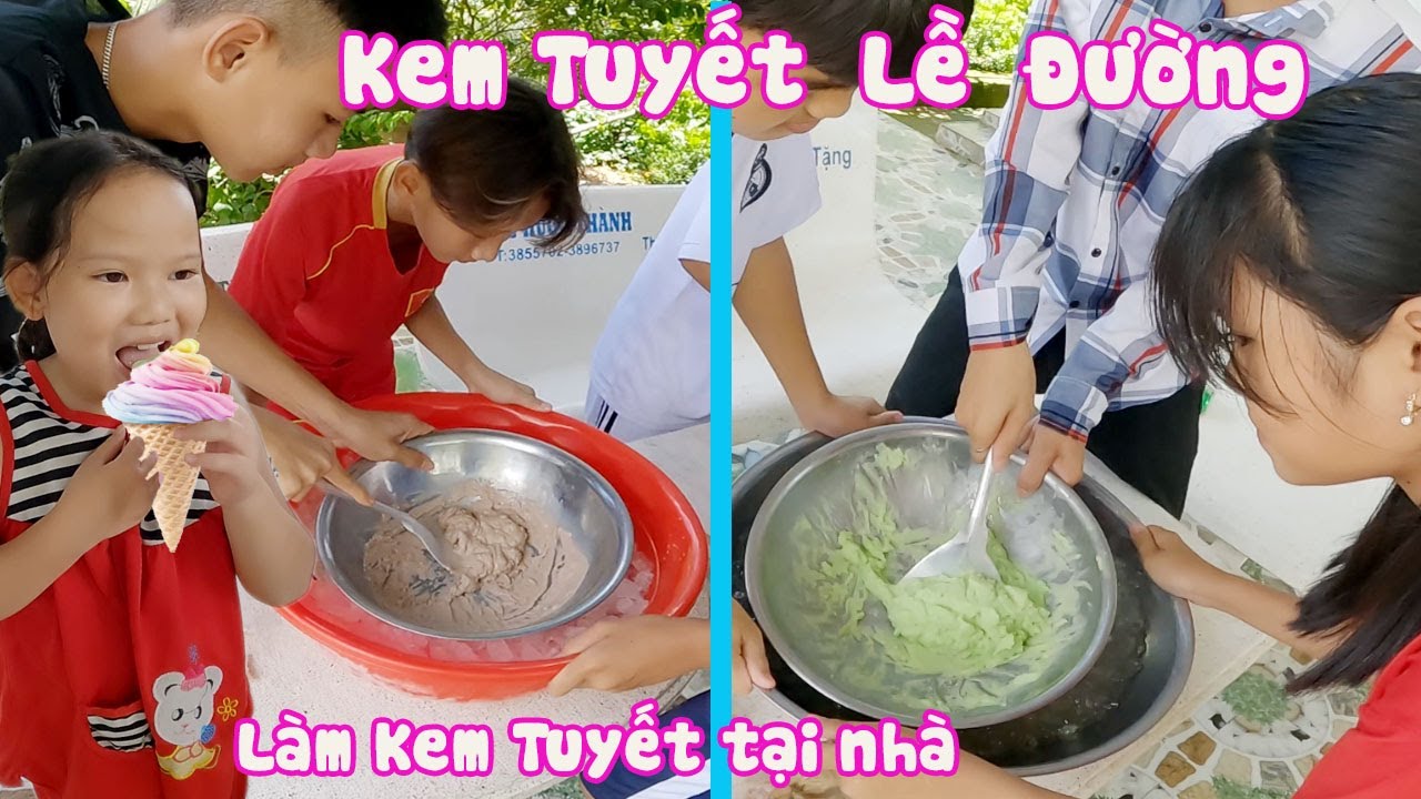 Thử Thách Làm Kem Tuyết Lề Đường Tại Nhà Kết Quả Bất Ngờ [ Trang And Vinh ]