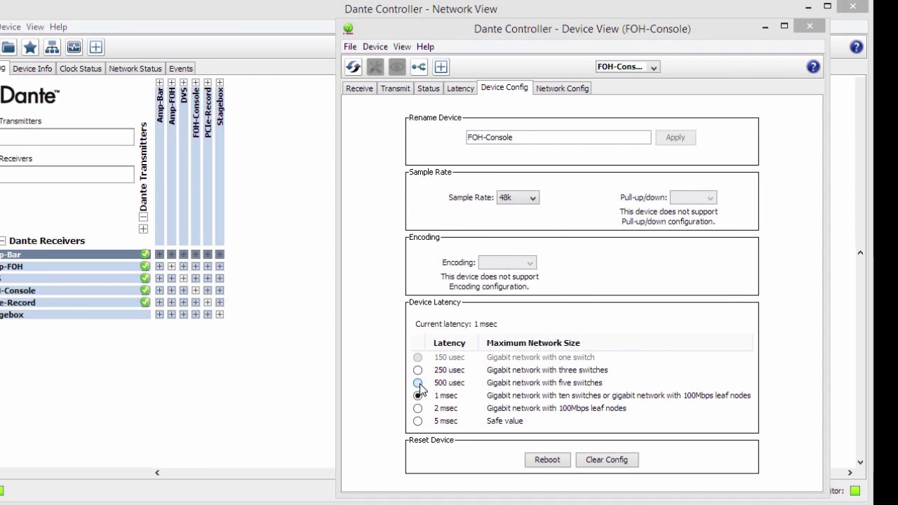 07   Dante Controller 101   Latency Management in Dante Controller