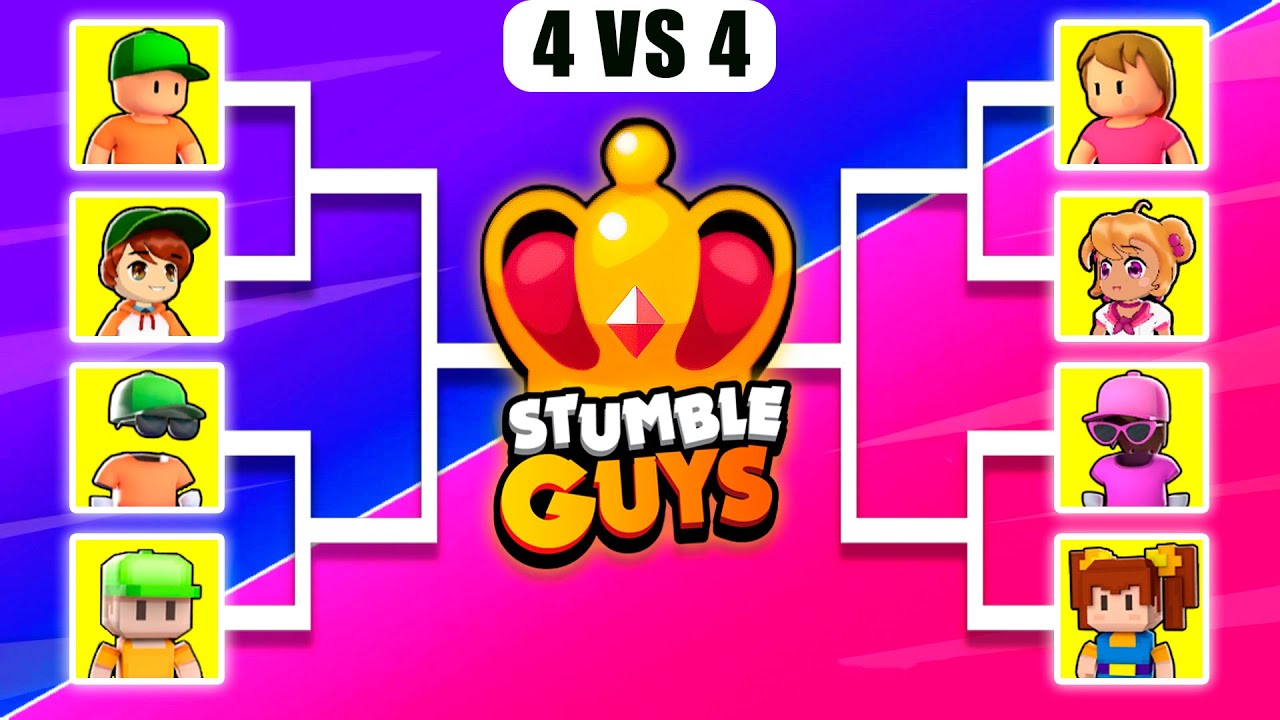 Mr. Stumbles vs Ms. Stumbles Skins in Stumble Guys 😎 Tournament Battle 🔥 Battle 1 VS 1
