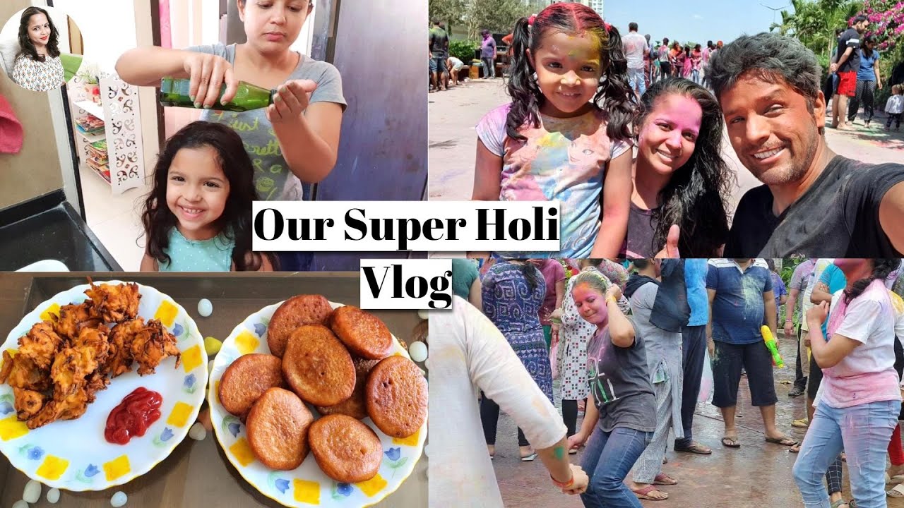 Holi Celebration Vlog-Food,Dance, Masti -Miliye humare naye mehman se || # Manashi Vlogs