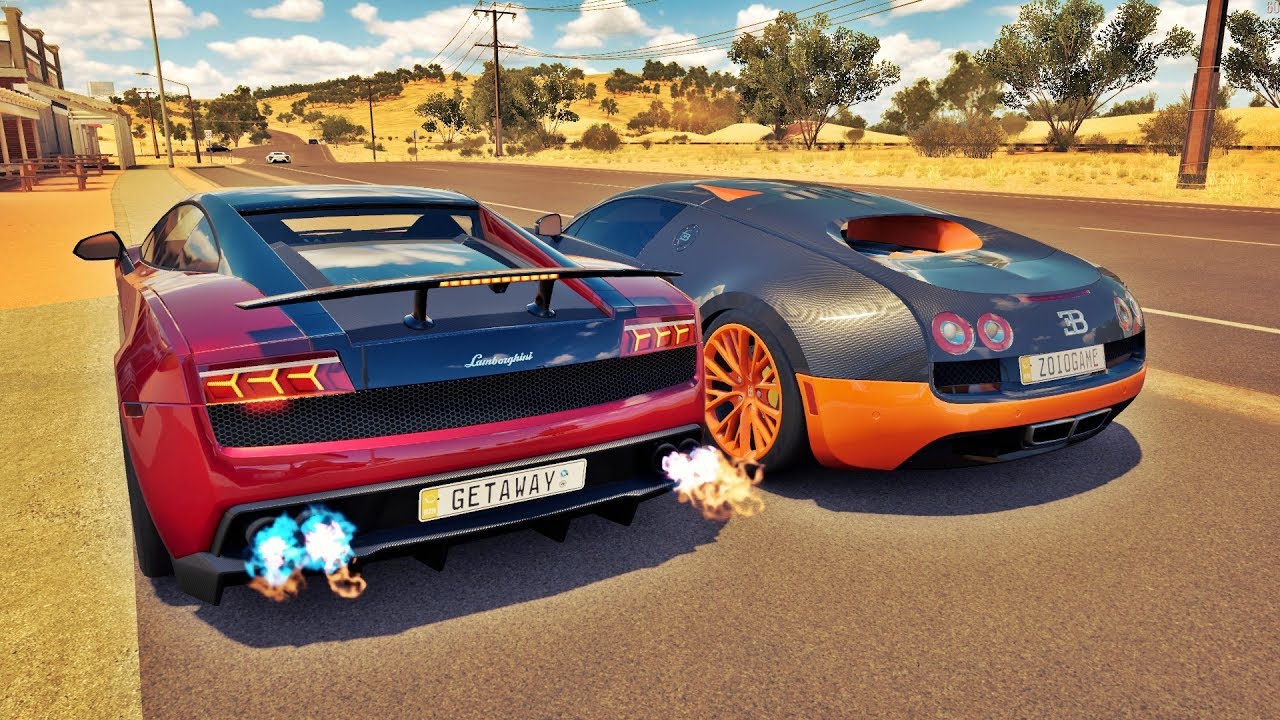 BUGATTI VEYRON VS LAMBORGHINI GALLARDO - FORZA HORIZON 3 ONLINE - GOPRO - G27 ‹ ZoiooGamer ›