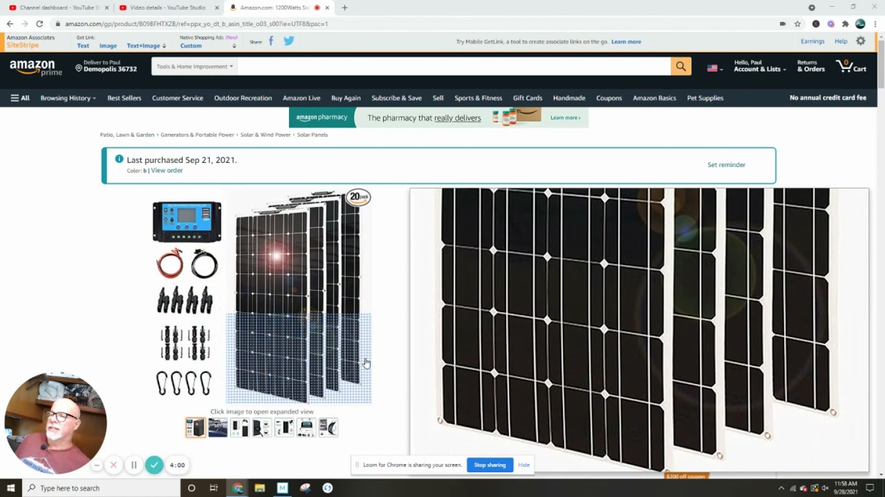 Buying RV solar Panels 1200 watt kit for my Boat