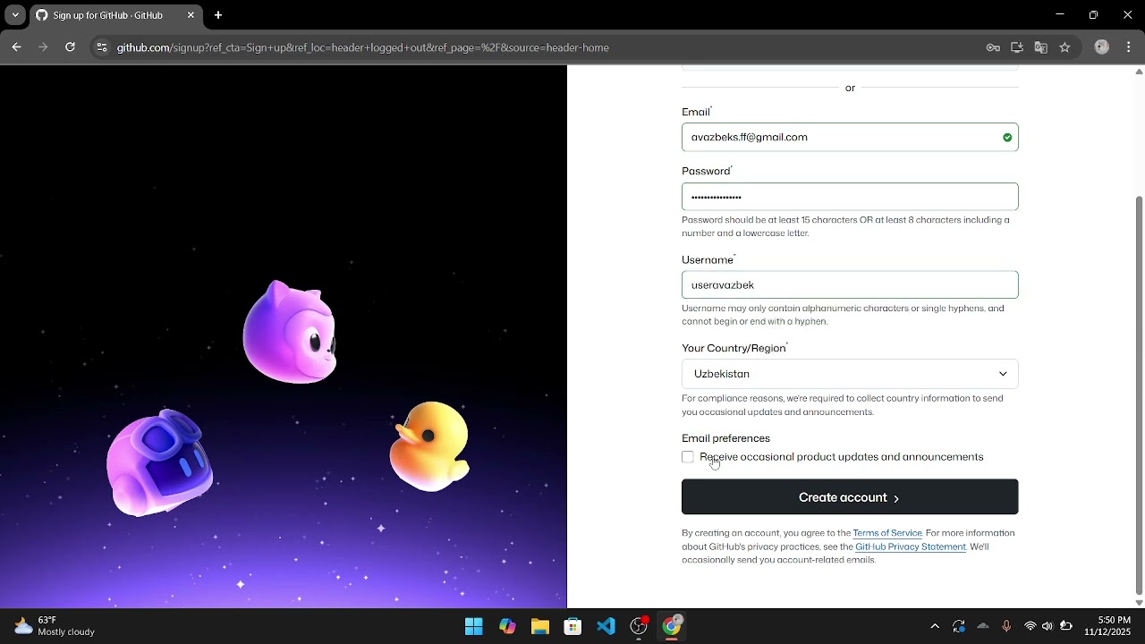 Github Akkaunt yaratish | UZBEKCHA