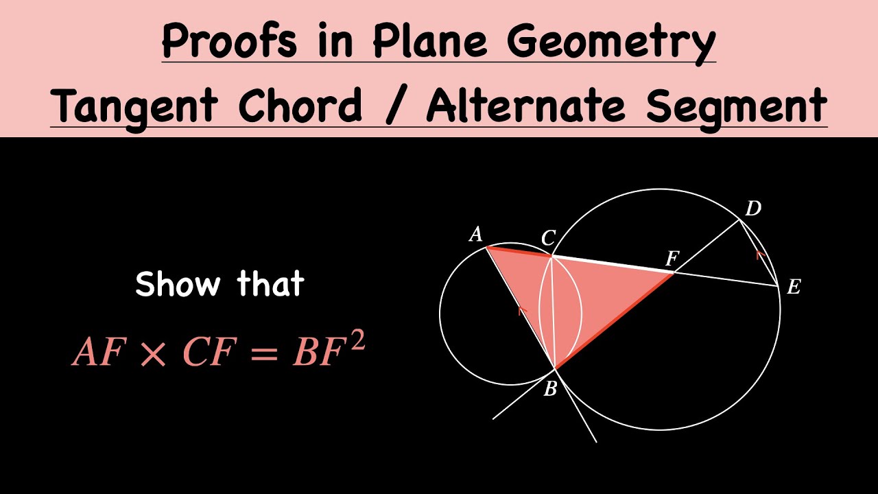 Plane Geometry - Alternate Segment | O-Level Additional Math