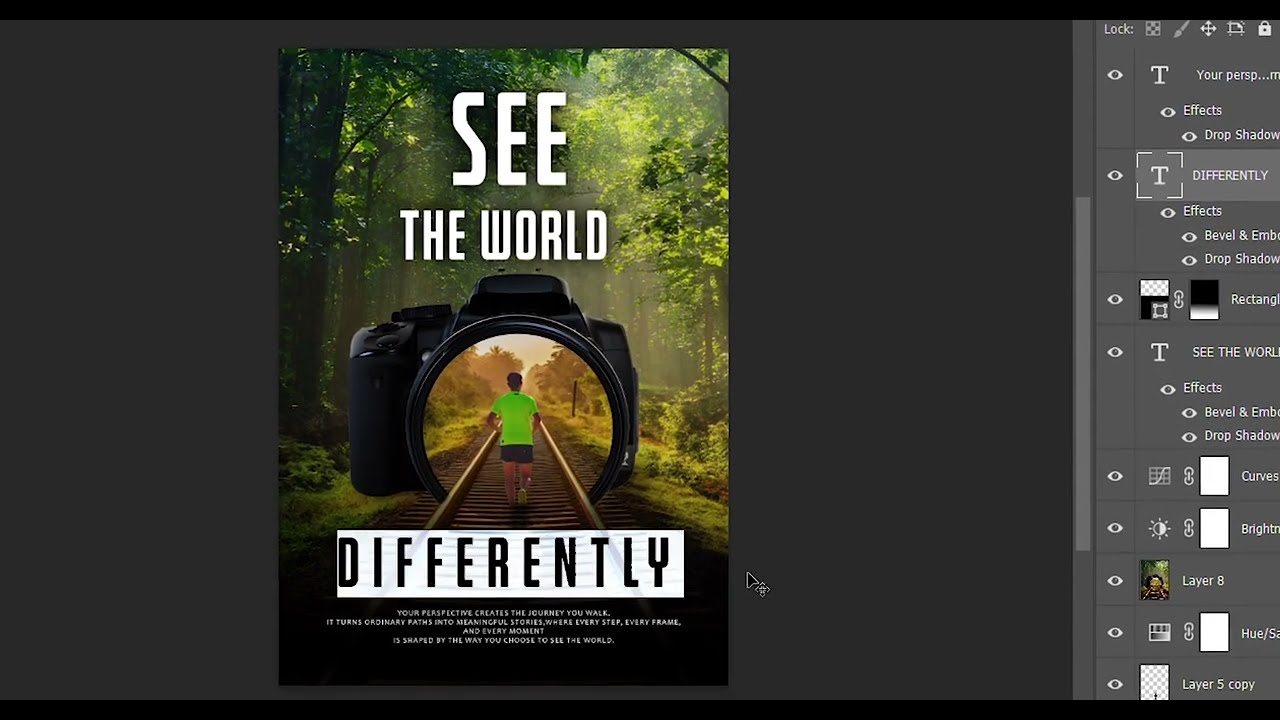 Creative Photo Manipulation Poster in Photoshop | See The World Differently