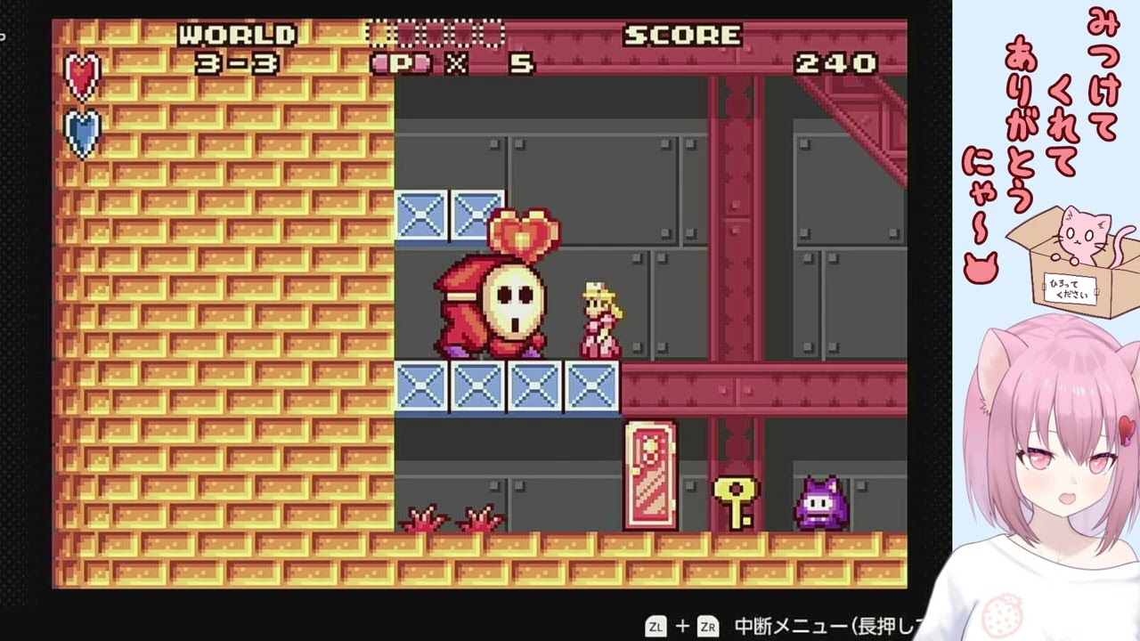 めすにゃんこのおしゃべりれんしゅうに3-3くりあがんばるにゃ🐱スーパーマリオアドバンス