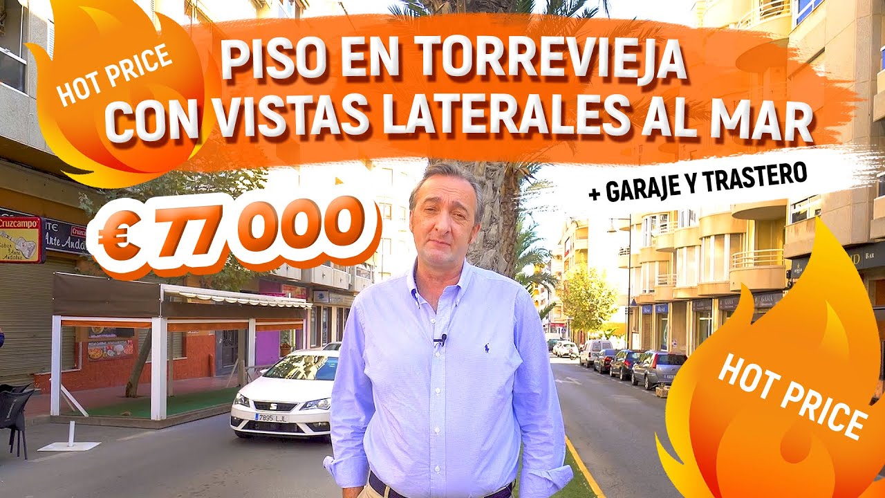 Viviendas en España. Piso en Torrevieja con vistas laterales al mar