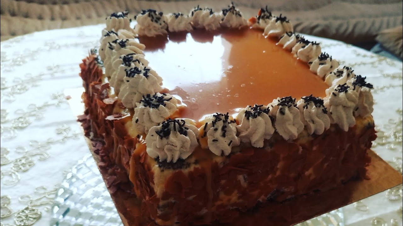 طورطة 2023  بنكهة الكراميل بطبقة معلكة بالكاوكاو بكلاصاج ميروار  كراميل رائعة كذوب في الفم