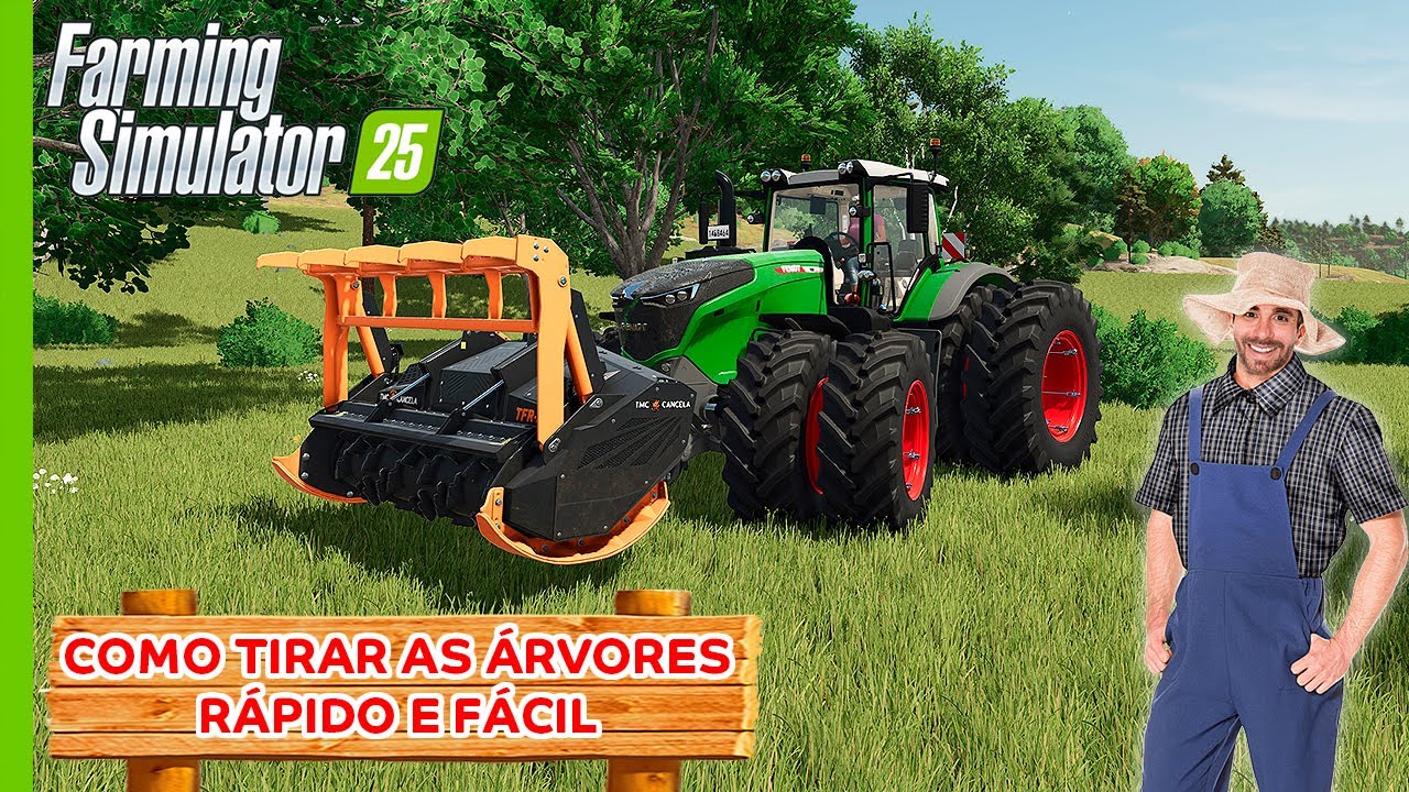 Como tirar as ÁRVORES no FARMING SIMULATOR 25 RÁPIDO E FÁCIL