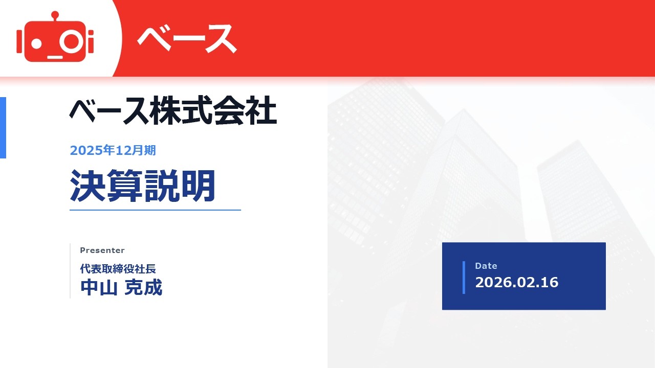ベース（4481） 2025年12月期決算説明