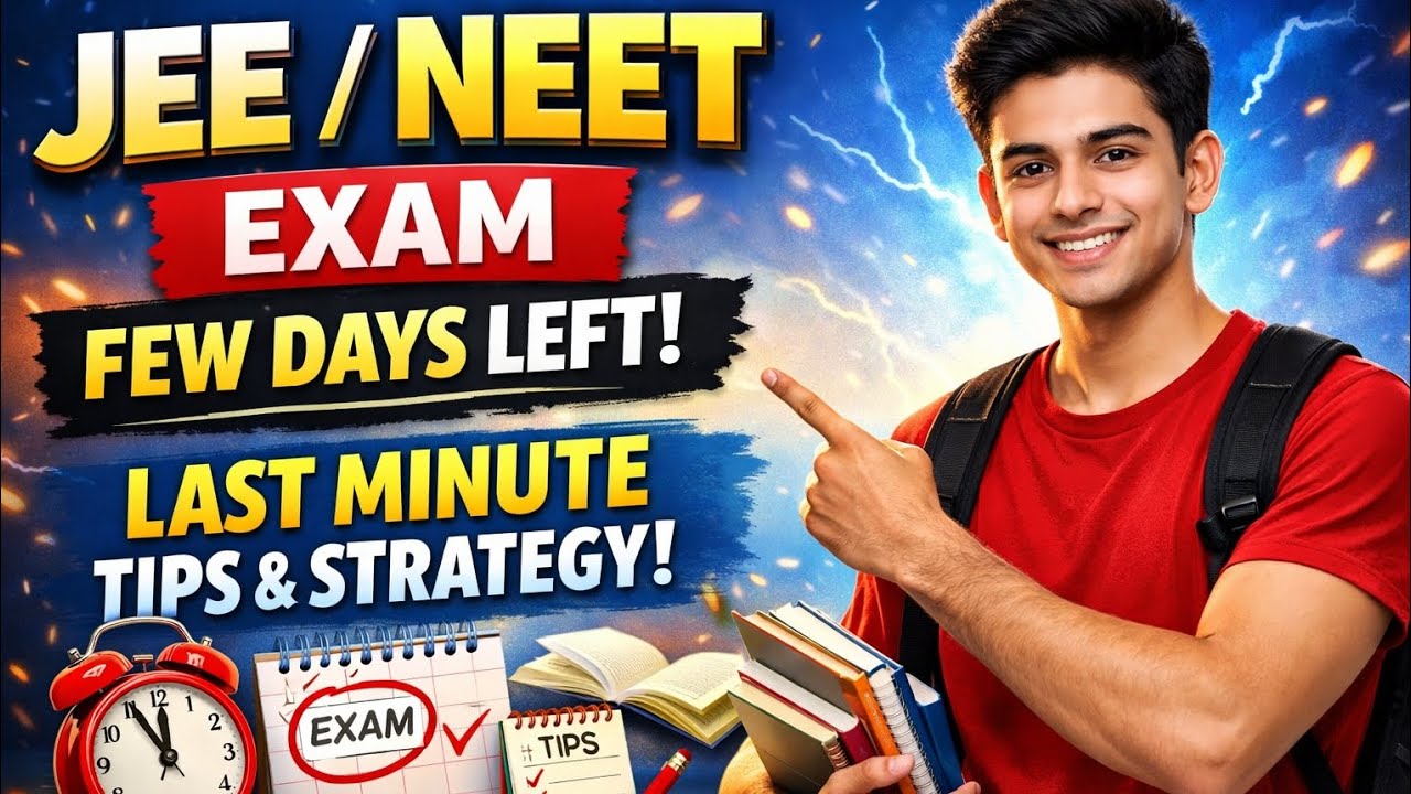 Last few days preparation for the JEE/NEET Exam tips