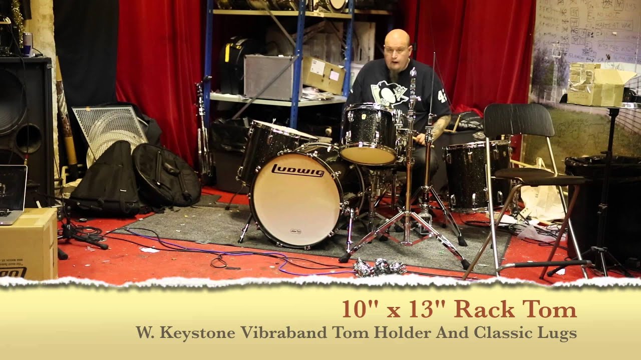 Gas Lipstick setting up his brand new Ludwig Legacy Classic kit (2/7)