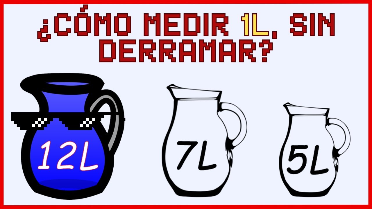 &iquest;Puedes sacar 1 litro EXACTO sin derramar NADA?
