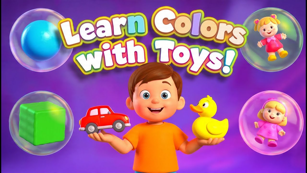 Learn Colors with Toys | Fun Kids Song & Animation | Preschool Learning