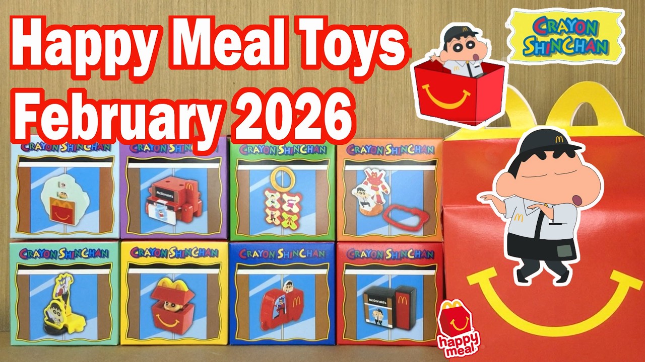 McDo February 2026 Happy Meal CRAYON SHINCHAN Unboxing