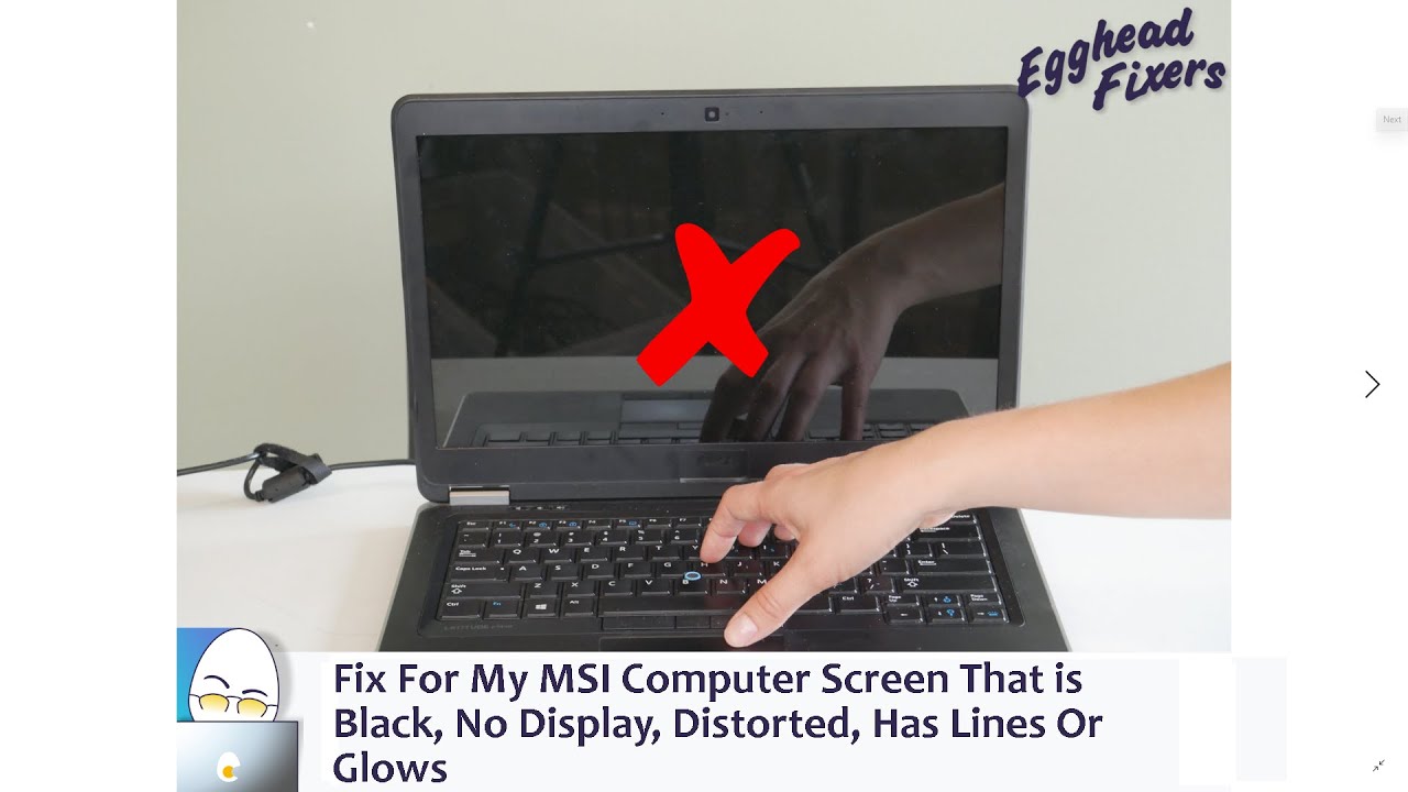 Исправление проблемы с экраном моего компьютера MSI: черный, без изображения, искаженный, с полос...