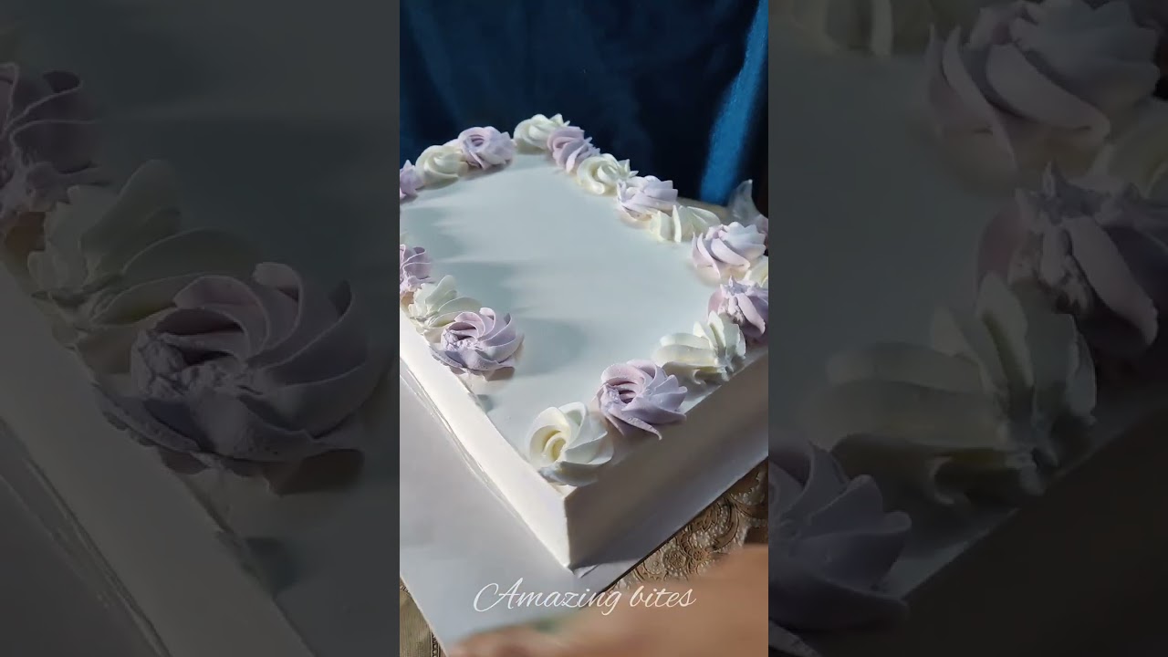 শীট কেক ডেকোরেশন এর ফুল টিউটোরিয়াল ভিডিও🤍💜