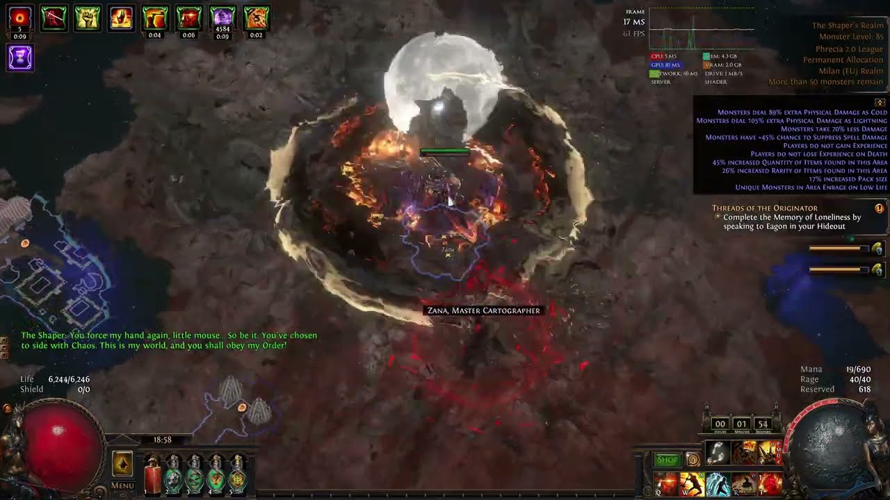 (Phrecia 2.0) Earthshatter Ancestral Commander VS Uber Shaper
