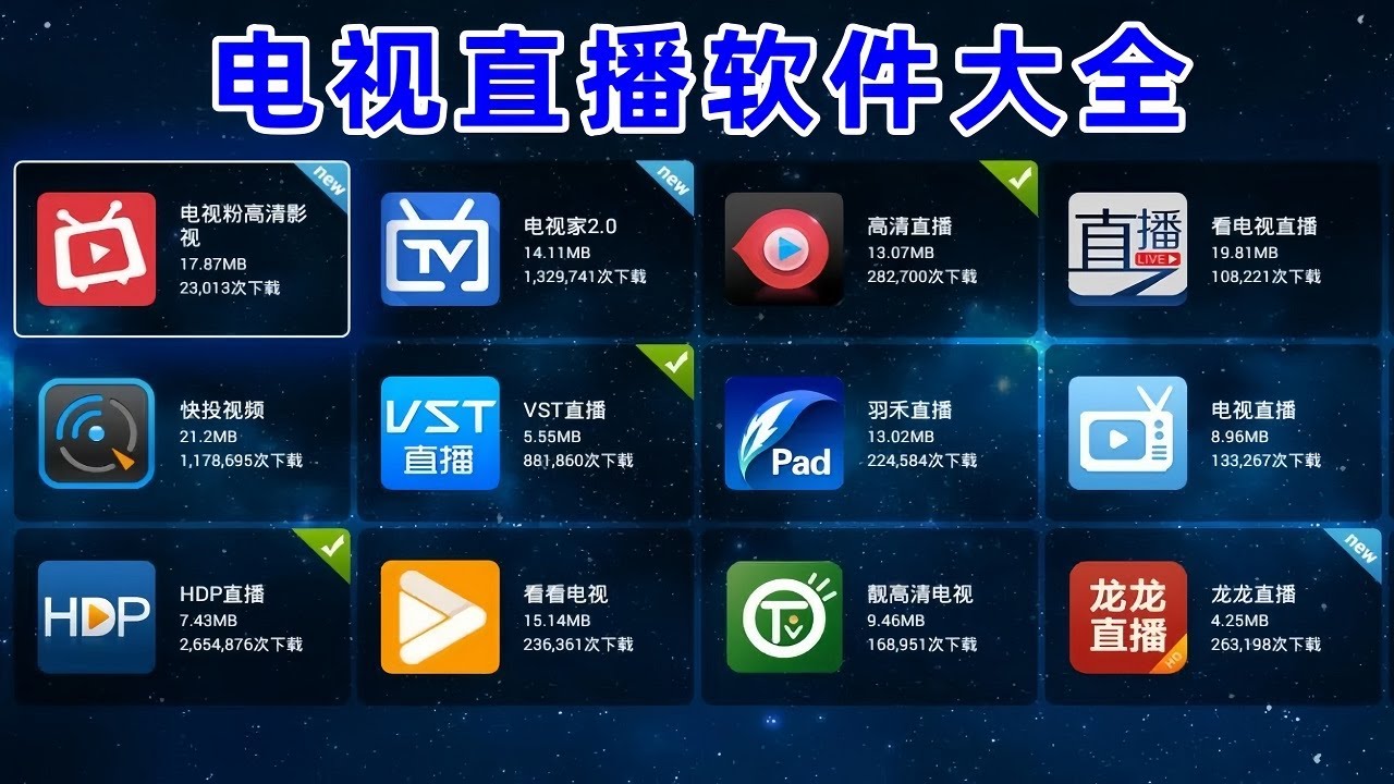 2026电视直播软件合集下载，市面上流行的热门电视软件都有，一键打包下载  | 电视直播软件下载 | 电视直播源下载 | 影视资源app下载 | 免费看电视软件 | 机顶盒软件 | 免费电视源