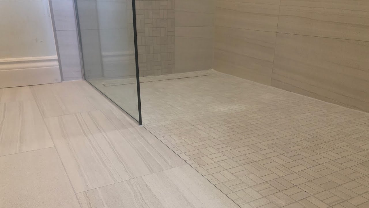 Curb-less (roll-in) Shower