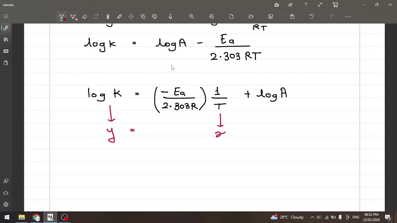 Arrhenius Equation IGraphical Determination of activation energy I formula method.
