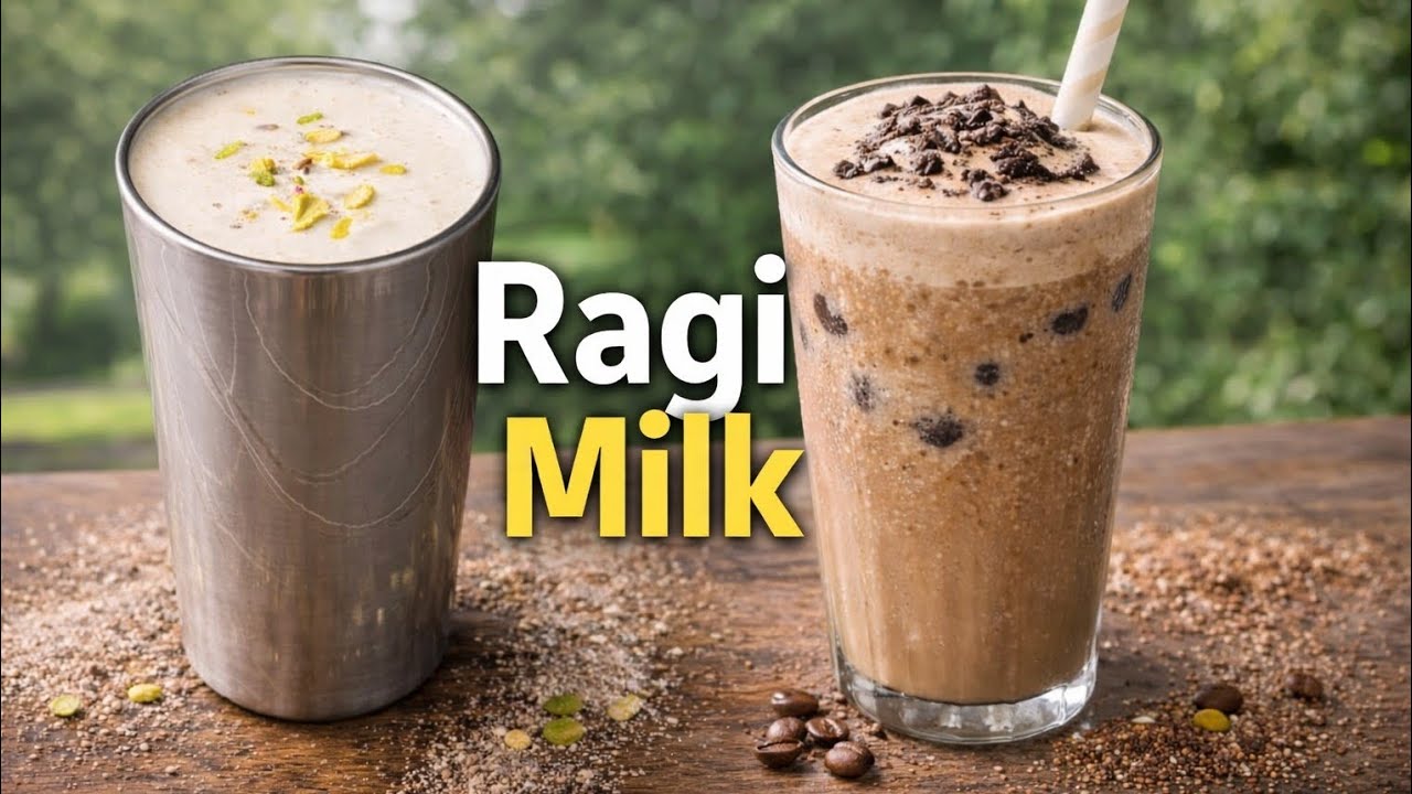 कॅल्शियम युक्त नाचणीचे दुध आणि त्यापासून बनवलेली कॉफी नक्की करुन बघा | Ragi Milk & its Cold Coffee