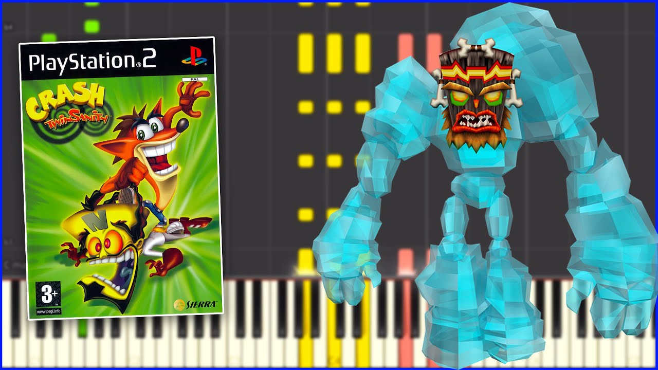 Uka Uka Ice Creature Boss Fight - Crash Twinsanity - Piano Tutorial [Synthesia♫]