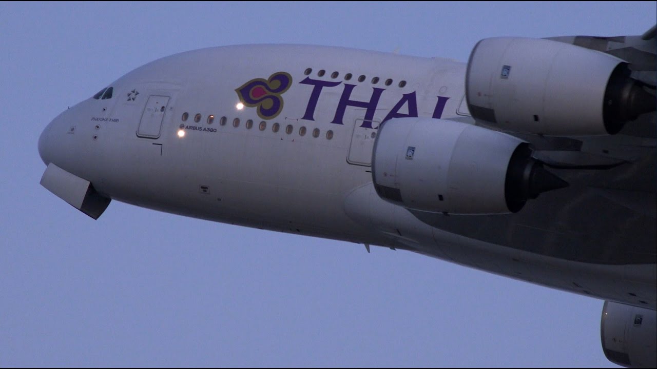 Thai Airways Airbus A380 HS-TUD Landing and Takeoff [KIX/RJBB]