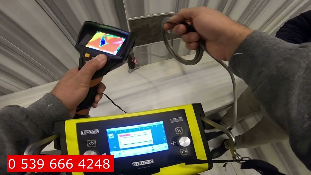 Hamamda Su Kaçak Tespiti Ankara Su Kaçak Tespit Cihazı / Trotec LD 6000 & Testo 875-1