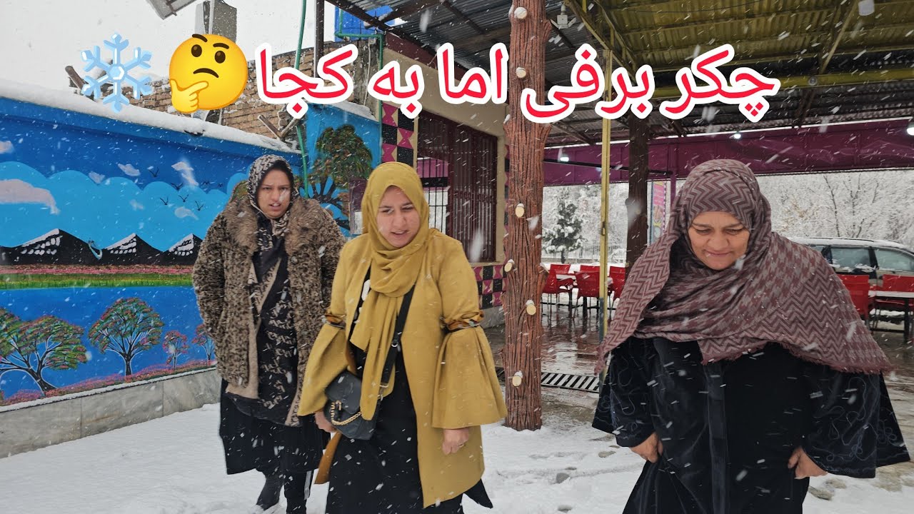 ولاگ فامیلی/برف باری شدید و چکر برفی اما به کجا🤔