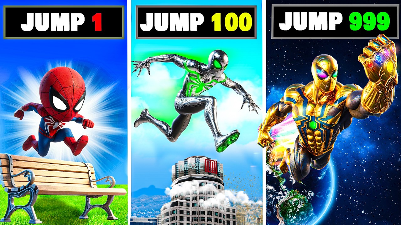 SPIDERMAN Upgrades with Every Jump in GTA 5