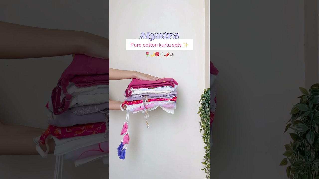 Prettiest cotton kurta sets 💜|Myntra Finds| #Myntra #myntrahaul #cottonkurta #kurtaset #purecotton