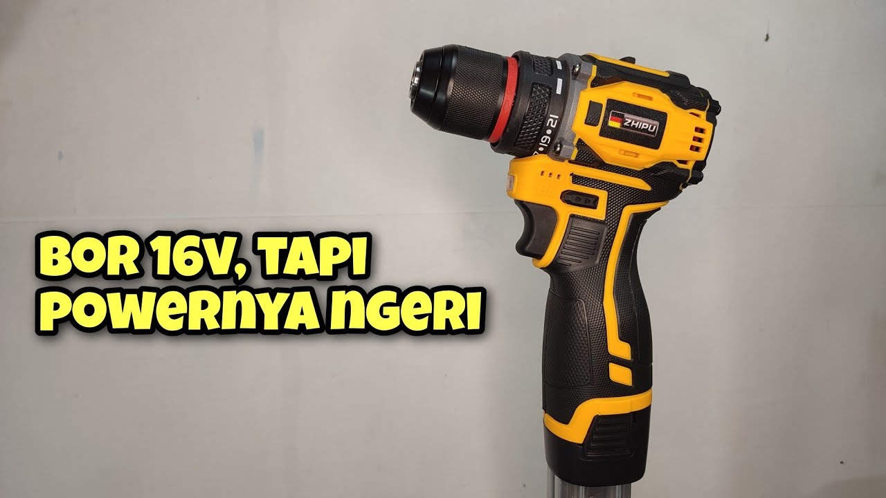 Bor Cordless Zhipu 16v Brushless Ternyata Powernya Ngeri Sekali