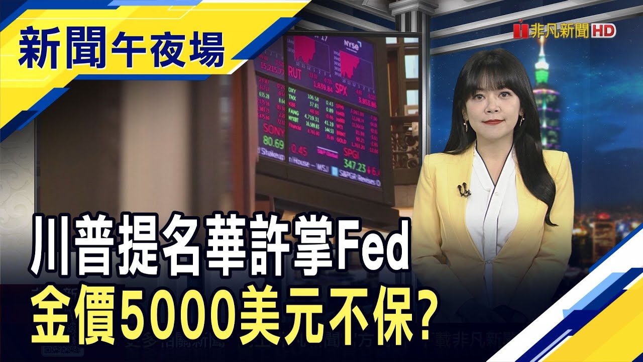 提名華許接Fed主席 川普讚:完美人選 參議院能過關? 貴金屬進入泡沫區? 黃金一度跌破5000美元 白銀跌破百美元｜主播 賴家瑩｜【新聞午夜場】20260130｜非凡財經新聞