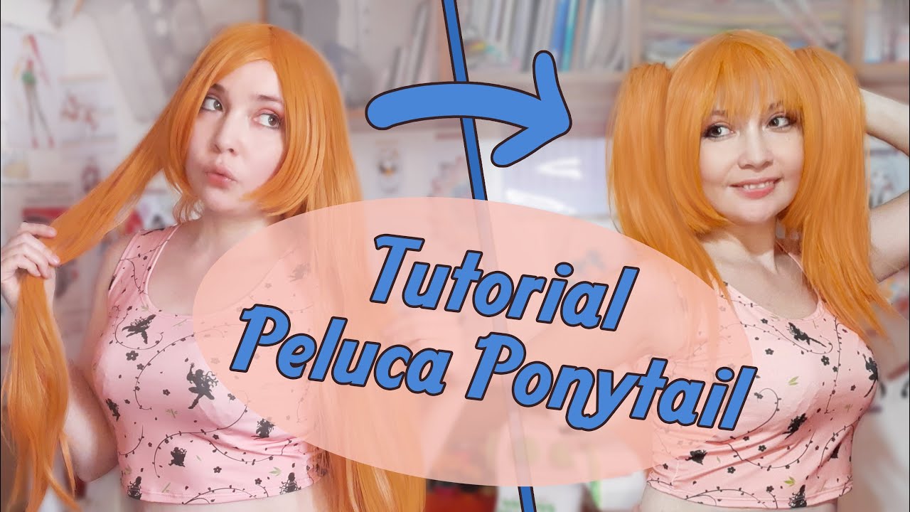 TRANSFORMA una peluca lisa a *PONYTAIL ✂️ ~ Tutorial Cosplay (paso x paso)